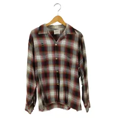 ペニーズタウンクラフト PENNEYS TOWNCRAFT 50-60s オンブレ チェック レーヨン オープンカラーシャツ メンズ import：M 