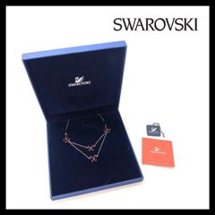 【SWAROVSKI】1808943 花 ネックレス ラインストーン レッド/赤 シルバー カラー ペンダント スワロフスキー (MM-62)