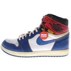 NIKE (ナイキ) ×UNION AIR JORDAN 1 RETRO HI NRG ユニオン エアジョーダン1 レトロ ハイカットスニーカー ホワイト/ブルー/レッド US10.5/28.5cm BV1300-146