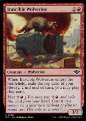 【中古】マジックザギャザリング 0130[C]：【OTJ】Irascible Wolverine/怒りっぽいクズリ
