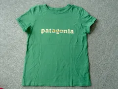 Patagonia パタゴニア レディース ウィメンズ '73 テキスト ロゴ オーガニック リンガー ティー 半袖 Tシャツ 緑 グリーン お買得_H10