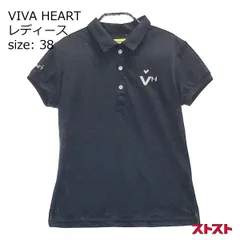 VIVA HEART ビバハート 半袖ポロシャツ ネイビー系 38 [240001924595]#