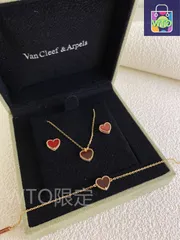 [Van Cleef & Arpels] ヴァン クリーフ＆アーペル VCA レッド ピーチ ハート モデル ネックレス｜本日限定特価｜新品未使用