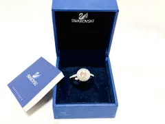 ☆SWAROVSKI　スワロフスキー　クリスタル　ラウンドカット　リング　指輪　＃55(14号)　ブルー系　K24484(1/15)