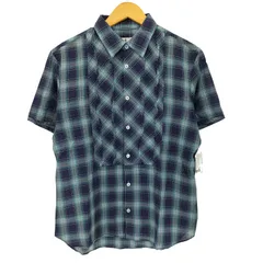 ランバンオンブルー LANVIN en Bleu フリル S/S チェックシャツ メンズ EUR：46 のサムネイル