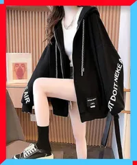 新品 裏起毛パーカー レディース ジップアップ フーディー 長袖 トップス ロゴ入り 羽織り 着やせ ゆったり 【送料無料】