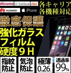 iPhone各種　強化ガラスフィルム