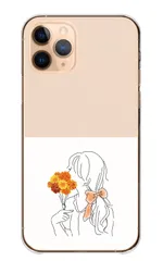 iPhone14Pro ケース カバー アイフォン14 プロ スマホケース ハードケース 花 ブーケ フラワー りぼん リボン 花柄 女の子 韓国 可愛い かわいい イラスト くすみカラー カラー02