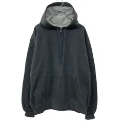 Champion ジップアップ 無地 スウェット パーカー XL チャコールグレー チャンピオン 裏起毛 古着卸 アメリカ仕入 a709-5049