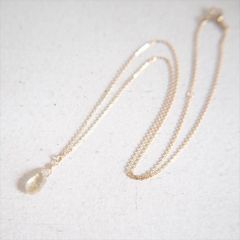 Ouca（ウーサ）ネックレス/【一点もの】10KYG*×天然石ルチルクォーツネックレス40cm