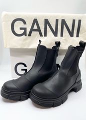 GANNI リサイクルラバーブーツ ロング40 25cm 黒 - メルカリ