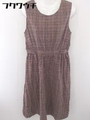 ◇ ehka sopo エヘカソポ SM2 チェック ノースリーブ ロング ワンピース サイズF ブラウン系 レディース  【中古】 【1112230001159】