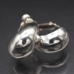 A244 ヴィンテージ SILVER925刻印 イヤリング フープ デザイン シルバー