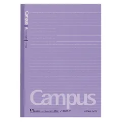 （まとめ買い）コクヨ キャンパスノートカラー表紙 ドット入り セミB5 罫幅7mm 30行 30枚 紫 ノ-3CAT-V 【10冊セット】