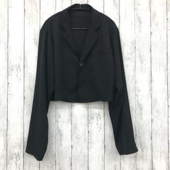 【Adoon plain】アドーンプレーン 超希少＊ショートテーラードジャケット ブラック Mのサムネイル