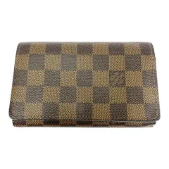 【中古】LOUIS VUITTON ルイ・ヴィトン N61730 ダミエ PVC ポルトモネ ビエ トレゾール ブラウン 300214 二つ折り財布