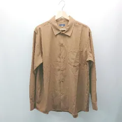 ◇ ITEMS URBAN RESEARCH アーバンリサーチ フロントボタン 無地 薄手 夏向け 長袖 シャツ サイズL ブラウン レディース E  【1307260014839】