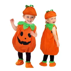 かぼちゃ ベビー ハロウィン 衣装 コスプレ キッズ パンプキン ジャックオーランタン ベビー 着ぐるみ 子供 仮装 小悪魔 フリース 温かい 暖か コスプレ 子供服 赤ちゃん