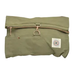 エドハンプ 江戸帆布 バッグ 2WAY クラッチバッグ スリム 薄型 セカンドバッグ 粋簾 EH-006 KHAKI 爽葉 そうよう カーキグリーン