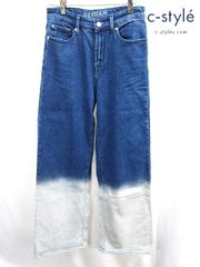 B902 [人気] DENHAM デンハム デニムパンツ W25 インディゴ KEIRA HIGH RISE WIDE LEG 02-23-04-11-001 | G★