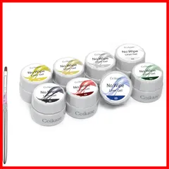 【新着商品】ジェルネイル カラー Coikaze アートジェル ライナージェル ノンワイプ 伸びるジェル 滲まない 高発色 カラージェルネイル ライナージェルネイル グラデーションネイル ジェルネイル カラーセット 8色セット