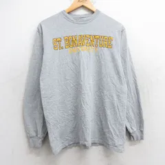 M/古着 チャンピオン Champion 長袖 ビンテージ Tシャツ メンズ 00s セントボナベンチャー 大学 クルーネック グレー 霜降り 25jun25 中古