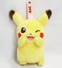 [중고] 봉제 인형 피카츄 (핑크) I LOVE PIKACHU 벨트가있는 봉제 인형 파우치 [포켓 몬스터]
