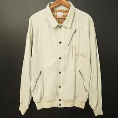 #anc パパス Papas ブルゾン スィングトップ L ベージュ系 ロゴ ワッペン ジップアップ エルボーパッチ メンズ [888877]のサムネイル