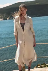 ZARA(ザラ) リネン シャツ ロング丈