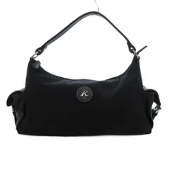 キタムラ Kitamura ワンショルダーバッグ ロゴ ファスナー開閉 レザーハンドル 黒 ブラック /JS ■GY45