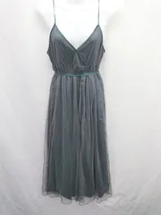 ◇ ◎ ⊂ mysty woman ミスティウーマン ロング丈 キャミソール チュニック サイズF グリーン レディース E  【1503040001420】のサムネイル