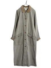 【お得なクーポン配布中!】 80s エルエルビーン ロング コート レディース XL 程/ ヴィンテージ ハンティング アウトドア フィールド ステンカラー キャンバス カーキ