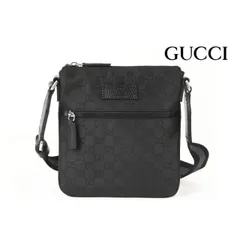 ＼＼楽天最安値に挑戦中／／ GUCCI グッチ バッグ メンズ ショルダーバッグ 斜め掛けショルダー 肩掛けショルダー グッチバッグ マチなし グッチメンズバッグ 新品 正規品 GGナイロン 黒 バック アウトレット 449183 G1XHN 8615
