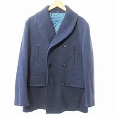 ランバン LANVIN COLLECTIION コレクション 美品 ピーコート ジャケット ウール シルク混 ニット 52 紺 ネイビー 0108 ●ECOのサムネイル