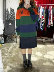 POLO ポロ ラグビー フード付きTシャツ L