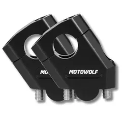 one+lifestyle バイク 22mm ハンドルバー用 バックスペーサー キット 2個 セット CNC アルミ ハンドル クランプ 黒 ブラック (ブラック)