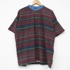 XL/古着 FADED GLORY 半袖 ビンテージ Tシャツ メンズ 00s 大きいサイズ ヘンリーネック 茶他 ブラウン 25sep08 中古