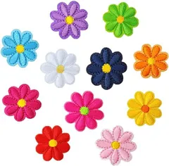 刺しゅうパッチ 11枚セット アイロン接着 アップリケ 花 刺繍 ワッペン 可愛い 補修 貼り付け 縫い付け 服 バッグ 帽子などの装飾 パッチステッカー DIY 手作り