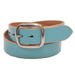 ステュディオダルチザン ベンズ レザーベルト Studio D'artisan ダルチ 本革 ベルト 38mm幅 5mm厚 オーバル 真鍮バックル カラーベルト B-87 エメラルド