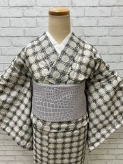 単衣　着物　刺繍【10078973-】　綿着物　仕立て上がり44000円の品です　新品