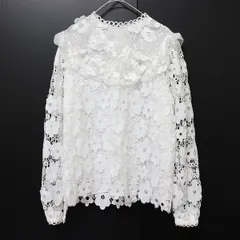 チェスティ Chesty シャツ ブラウス 総レース 花モチーフ 鍵編み a902986nのサムネイル