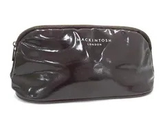 ■美品■ MACKINTOSH マッキントッシュ パテントレザー マルチケース 化粧ポーチ 小物入れ レディース メンズ ブラウン系 DF2261のサムネイル