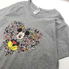 GILDAN ミッキーマウス ミニー ドナルド 半袖Tシャツ グレーレディースL