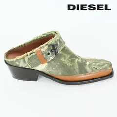 新品・未使用 ディーゼル DIESEL ヒールレザーミュールシューズ 靴 メンズ デストロイダメージ加工 キャンバス D-SANTIAGO-MULE-Cのサムネイル