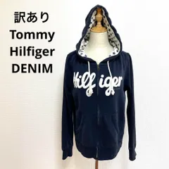 訳ありトミーヒルフィガー ネイビー パーカー M おしゃれ