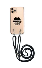 iPhone 17 ProMAX アイフォン17プロマックス スマホケース ショルダーストラップ 紐 付き 材木 キャンプ アウトドア 森 北欧 アメカジ カジュアル かっこいい ネイビー カラー03