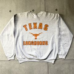 海外古着 Hanesボディ TEXAS LONGHORNS スウェットXL グレー