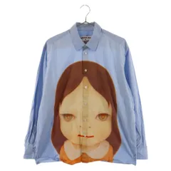 STELLA McCARTNEY (ステラマッカートニー) ×YOSHITOMO NARA Twins I Print Oxford Shirts×奈良美智 ツインズプリント オクスフォード 長袖シャツ ブルーのサムネイル