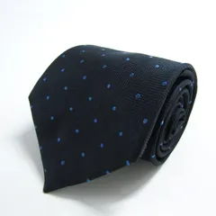 ランバン ブランド ネクタイ ドット ヘリンボーン柄 シルク 未使用タグ付 PO メンズ ネイビー LANVIN