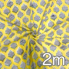 【2m/2,000円(送料込)】インド産ハンドブロックプリント生地 NHB214